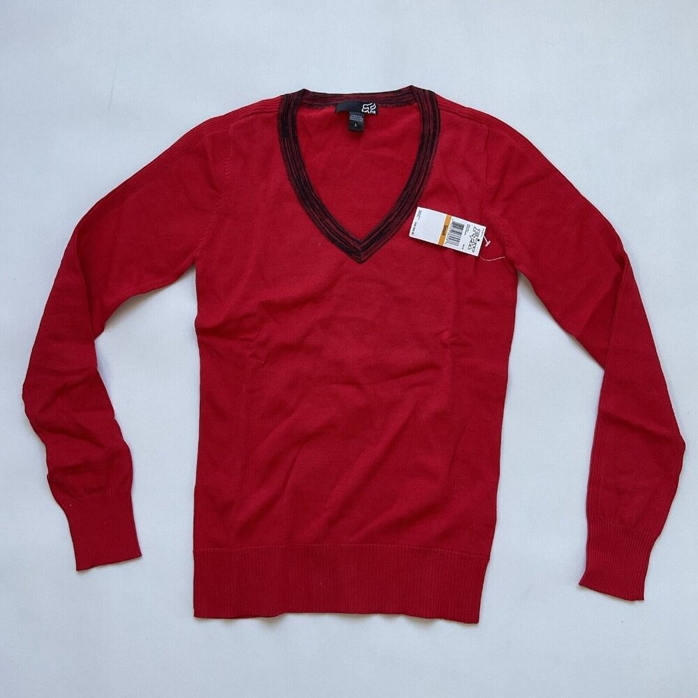 $49 Fox Racing Women’s Rehash Sweater Dark Red V-Neck Size S